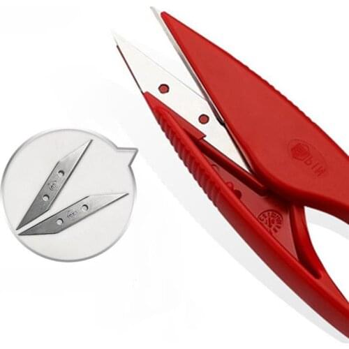 1Pcs Trimming Sewing Scissors Plastic Handle Thread Embroidery Cross Stitch Scissors Thread Trimming Scissors U-Shaped Scissors