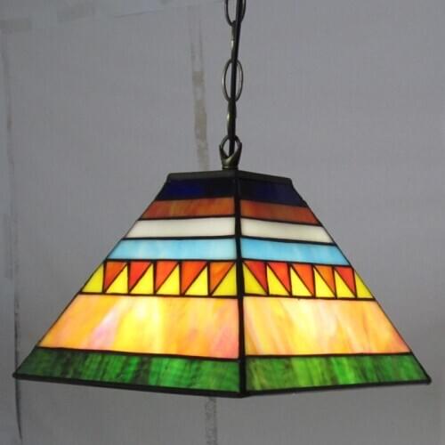 North America tiffany retro pendant light hallway cozy Creative lamp bar corridor Bedroom Bedside Lamp E27 110-240V