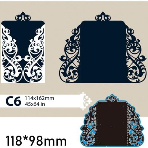 Cutting Dies Lace Greeting Card New Metal Stencils DIY Scrap Booking Paper Cards Making Decoration 118*98mm