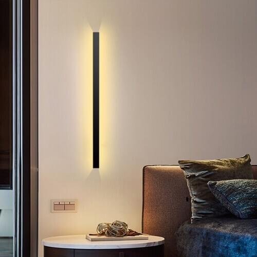 Nordic Modern Holiday Aluminum Minimalist Creative Long Wall Lamps for bedroom Living Room Bedside Wall lights Ligting Sconce