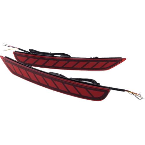 DWCX DC 12V 1 Pair Rear Tail Bumper Driving Brake Signal Light Fit For Subaru Forester 2008 2009 2010 2011 2012 2013 2014-2018