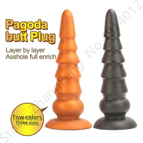 Super big anal dildo butt plug prostate massage anus dilator vagina masturbation Sex shop adult sex toy for man anal sex beads