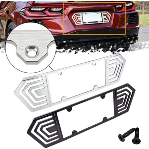 High Quality Black Curved License Frame For Chevrolet Corvette C8 2020-UP