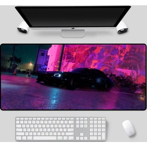 XGZ Large size exquisite sports car pattern mouse pad colorful super running table pad imported high quality rubber keyboard pad