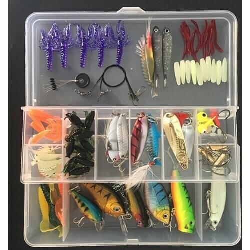 100Pc/Box Soft Fishing Lure Set Lead Jig Head Hook Kit Grub Worm Soft Fishing Baits Shads Silicone Fishing Hook Tackle Box X513D