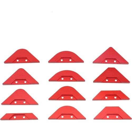 12Pcs Woodworking Radius Jig Router Template R5-R40/T10-T40 Aluminium Alloy Radius Corner Arc Trimming Tool