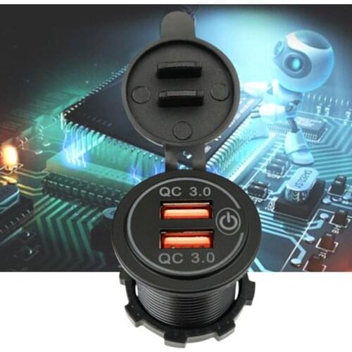 55% Hot Sales!!! Cigaretted Lighter Single Aperture Dual Port 12-24V Motorcycle Dual USB Phone Charger for Motorcycle