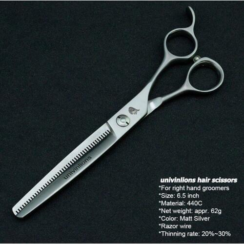6.5" Pet Dog Gromming Scissors Thinning Shears Sharp Edge Animals Cat Reversed Tooth Barber Hair Thinning Barber Cutting Tools