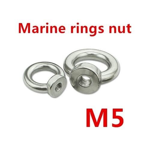 2021 Promotion Real Thrust Bearing 10pcs M5 Rings Nut Round Marine Eyenut