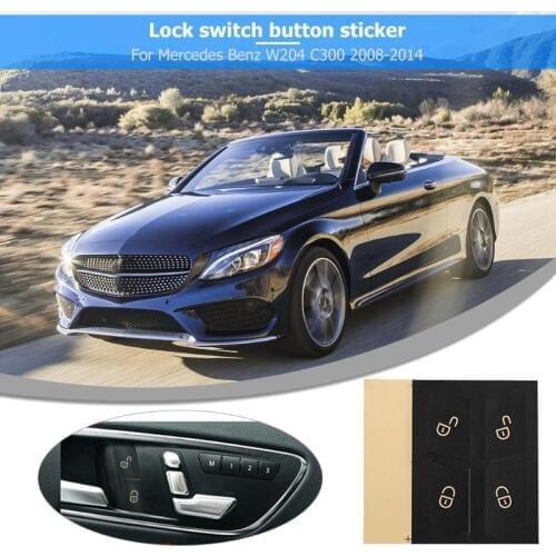 Car interior door lock switch button repair sticker for mercedes w204 c300 2008-2014 styling decoration sticker car accessories
