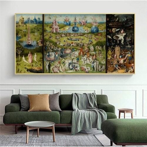 The Garden of Earthly Delights Canvas Art Paintings Reproductions Bosch Hieronymus Canvas Art Prints For Living Room Cuadros