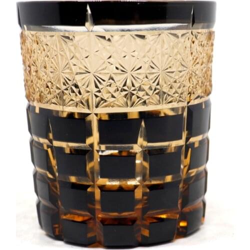 Japanese Style Edo kiriko Hand cut for Wiskey Beverage,Cognac, Wine, Cocktail, Beer With Luxury Wooden Gift Box