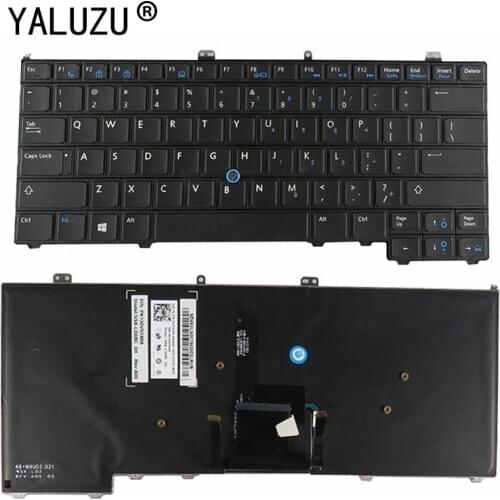 New US English laptop Keyboard for Dell Latitude 12-7000 E7440 E7240 E7420 E7420D Mouse Pointer backlit 00K1C8 V141025AR1