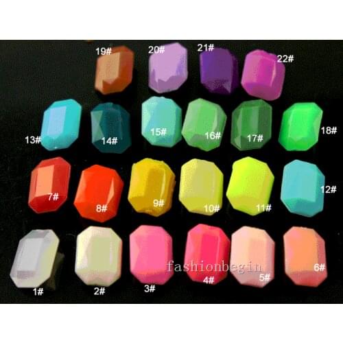 Candy drill jelly drill tip bottom 10x14-18x25mm long octagonal necklace scattered drill mobile phone shell DIY material pack 50