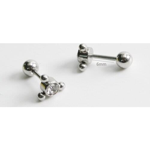 Women Fashion Personality Mini Zircon Stud Earrings Puncture Titanium Steel Casting Earrings Punck Women Jewelry Birthday Gifts