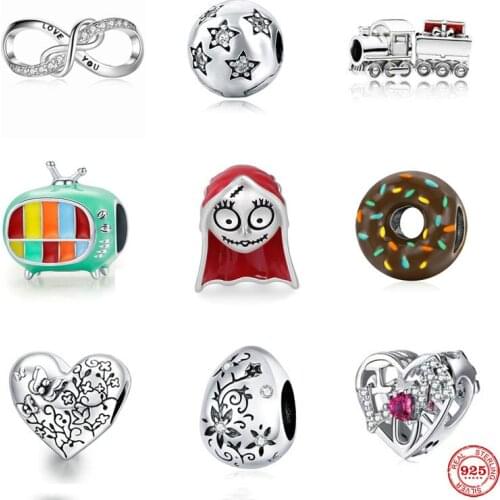 New Original 925 Silver Bracelets Accessories Charm Bead fit Pandora charms silver 925 beads Bracelet for women DIY Jewelry Gift