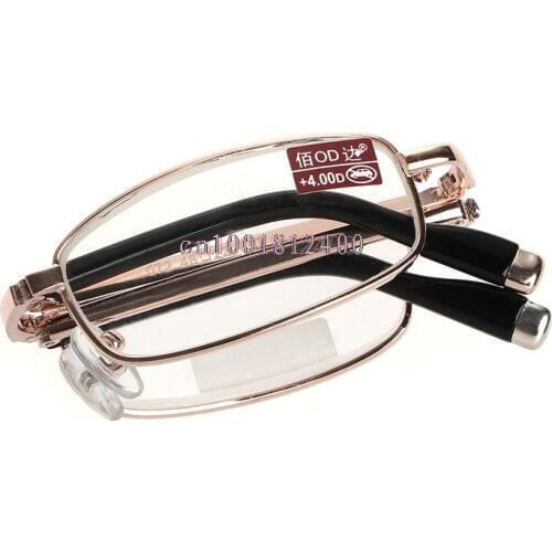 Reading Glasses Fashion Unisex Foldable Reading Glasses +1 +1.5 +2 +2.5 +3 +3.5 +4.0 Full Frame