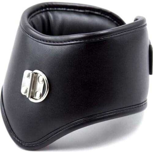 Female Sex Bondage Leather Posture Collar Black Sponge Padded Adult Neck Restraint Fetish Pet Play Sex Game Toy