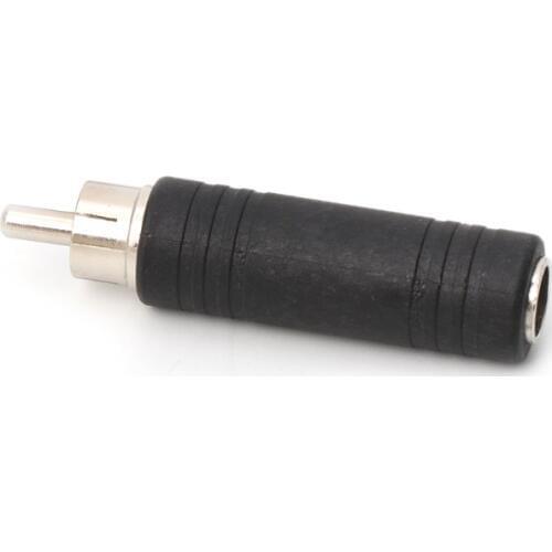 RCA Phono Plug to 6.5mm Mono Female Jack Socket Audio Cable Adapter Connector