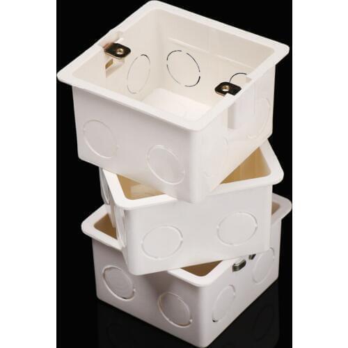 86 * 86 *50mm Home Plastic Flame Retardant Waring Back Box Wall Switch Concealed Bottom Thickened Wall Mount Switch Junction Box