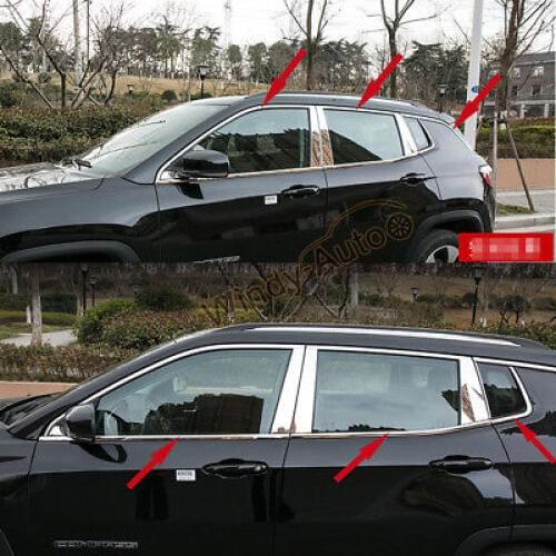 Fit For Jeep Compass 2017 2018 Car Window Frame Center Cover Trim