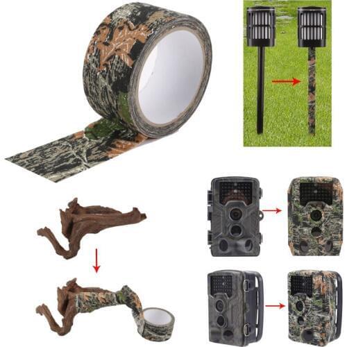 Waterproof 10m Reusable Plant leaves Camo Cloth Outdoor Camping Camouflage Hunting accessaires Stealth Tape Wrap blind Tree Stan