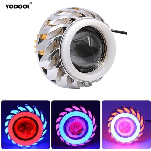 VODOOL Car Motorbike Motorcycle Headlight 30W CREE Angel Devil Eye Projector Lamp Hi/Lo Beam LED Fog Spot Light DRL Lamp