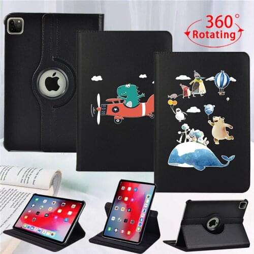 360 Rotating PU Leather Stand Cover for Apple IPad Air 4 10.9 inch 2020 Air 3 10.5" / Air 1 2 9.7 Inch Smart Tablet Case