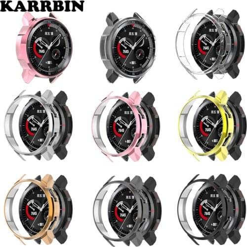 KARRBIN Plating PC Protector Case for Huawei Honor Watch GS Pro Bumper Frame Watch Cases Scratch-resistant Watch Protector
