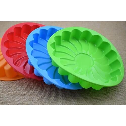 1PC Sunflower Birthday Cake Mold Bread Pizza Baking Tray Silicone Cake Mold DIY Bake Mold Wedding Cake Decoration Tool LB 603