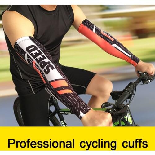 1PC Unisex Cycling Arm Sleeves Elbow Cover Running Fishing UV Sun Protection Arm Cuff Quick Dry Ice Silk Arm Sleeves