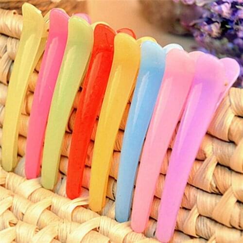 10Pcs Hair Clips Barrettes Headwear Plastic Hairdressing Clamp Salon Hair Styling Tool Hair Claw 7.5 cm*1 cm