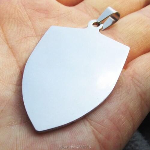 100pcs/lot Stainless Steel Shield Pet ID Tags Dog Tags for Large Dogs with Mirror Surface