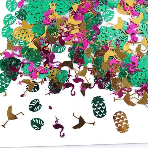 15G Flamingo Pineapple Confetti Jungle Turtle Leaf Sequin Scatter Hawaii Theme Wedding Baby Birthday Balloon Party Decoration