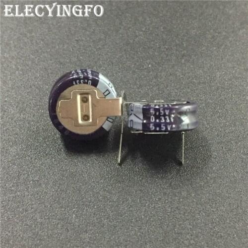 2Pcs/10Pcs/50Pcs 0.33F 5.5V0.33F ELNA DXN Series 11.5x5mm 5.5V0.33F H-Type Farad Super Capacitor