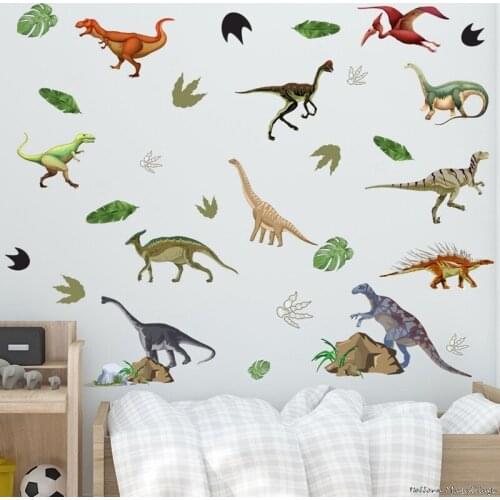 2PCS Dinosaur World Creativity Wall Sticker Living Room Bedroom Background Wall Childrens Bedroom Home Decoration Sticker