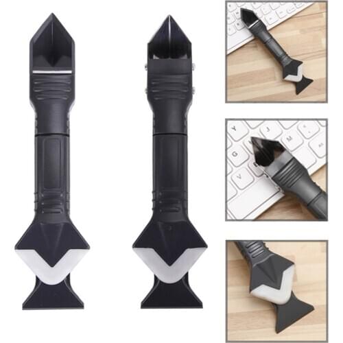3 in 1 Silicone Sealant Remover Caulk Finisher Glass Sealant Smooth Scraper Remover Grout Caulking Spatula Glue Cleaner Shovel