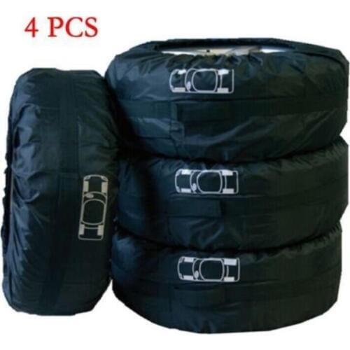 4 Pcs Car Spare Tire Storage Protection Bag 13"-19" Wheel Tyre Carry Tote Cover