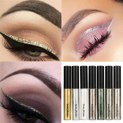 8 Color Liquid Eyeliner Glitter Pigments Metallic Smoky Eyeliner Eyeshadow Sparkling Liquid Eye Liner Makeup Cosmetics Tools