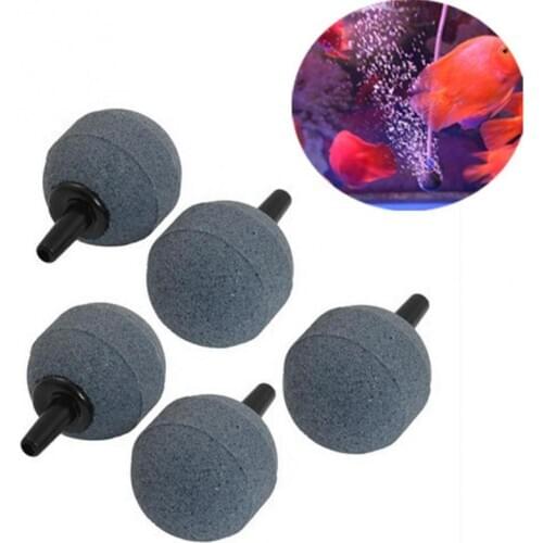 Aquarium Mini Round Mineral Bubble Air Stone Pond Fish Tank Air Pump Aerator Hydroponic Oxygen Airstone Aquarium Accessories