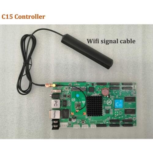 Asynchronous Card HD-C15 HUB75 data interface RGB full color led display control card,112x1024 pixels,WIFI LAN USB control card