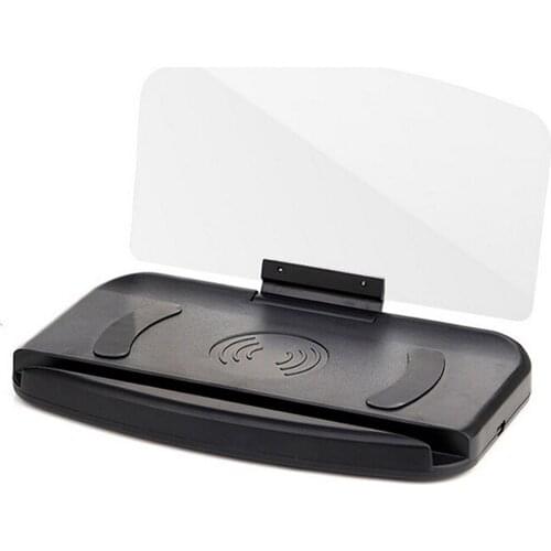 Car Head Up Display HUD Phone Holder Dock with Speedometer Navigation Function Cosmetic Mirror for GPS Cell Phones