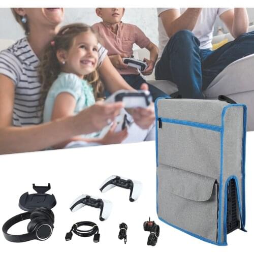 Polyester Shell Case Cover easy-to-access For PS5 Game Console Protective double pocket For PS5 Removable Playstation5 Cover