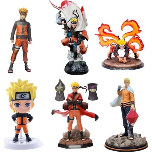 Naruto Shippuden Anime Action Figure Model GK Uzumaki Naruto Figma Kurama PVC Statue Collectible Doll Gift Toys For Children