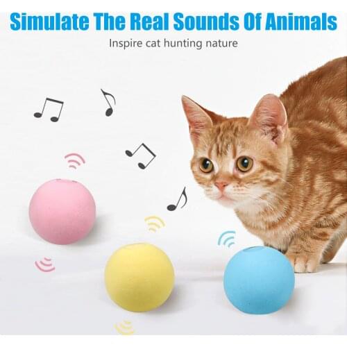 Toy Rolling Gravity Sound Ball 360 Degree Self Rotating Ball Pets Playing Toys Motion Activated Pet Interactive Toy