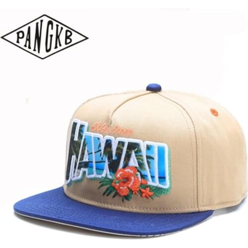 PANGKB Brand GREETINGS FROM HAWAII CAP flower snapback hat summer winter for men women adult outdoor casual sun baseball cap