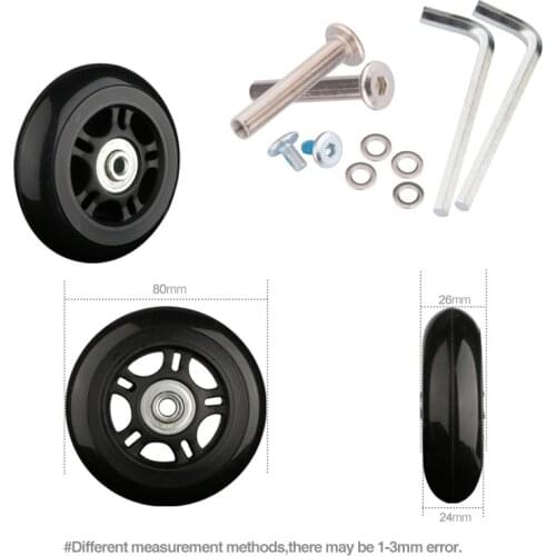Luggage Wheel Accessories Universal Wheel Boarding Pull Case Roller Caster Silent Wheel Repair Shock Absorption 20 Inch 26 Inch