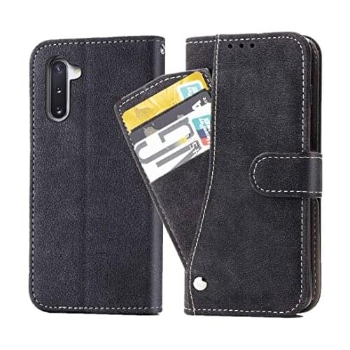 Leather Flip Wallet Case For Samsung Galaxy Note 10 Note10 Plus Luxury Matte Case For Samsung Note 10 Pro Shockproof Phone Case