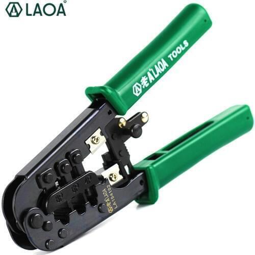 LAOA rachet crimping pliers 4/6/8P Portable LAN Network Tool Kit Utp Cable Tester Plier Crimper Plug clamp PC HandTool