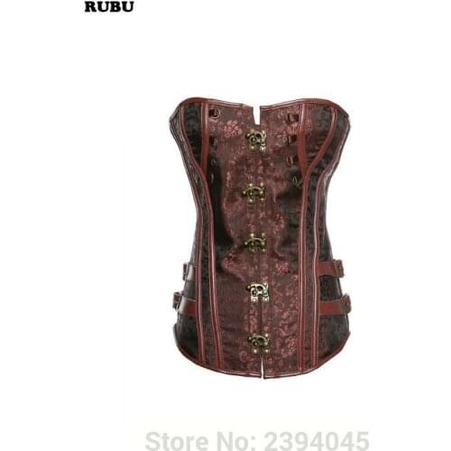 2016 Hot sale Plus Size Waist Corset Steel Bone Corset Top Steampunk Corset Gothic Bustier Spiral Boned